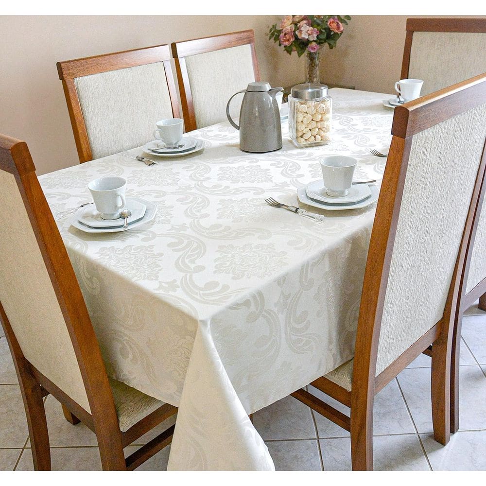 Toalha De Mesa Jacquard 04 Lug Cozinha Quadrada