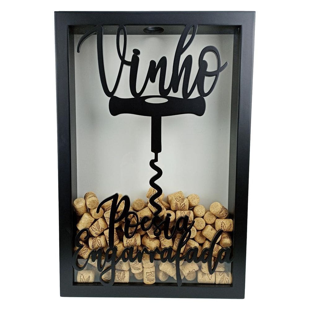 Porta Rolhas Quadro Poesia Engarrafada - 250 Rolhas - 35X52