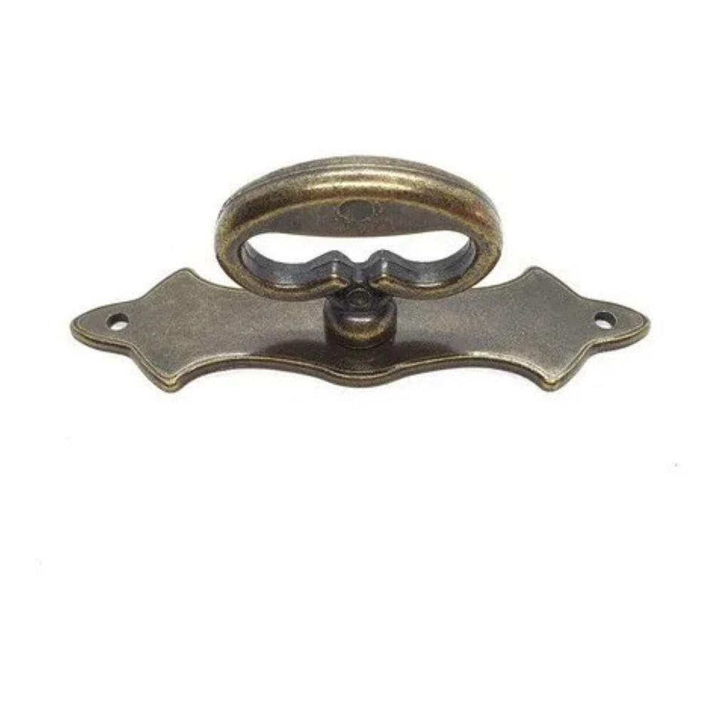 Kit 25 Puxadores De Armário Ouro Velho Metal Pz 1032