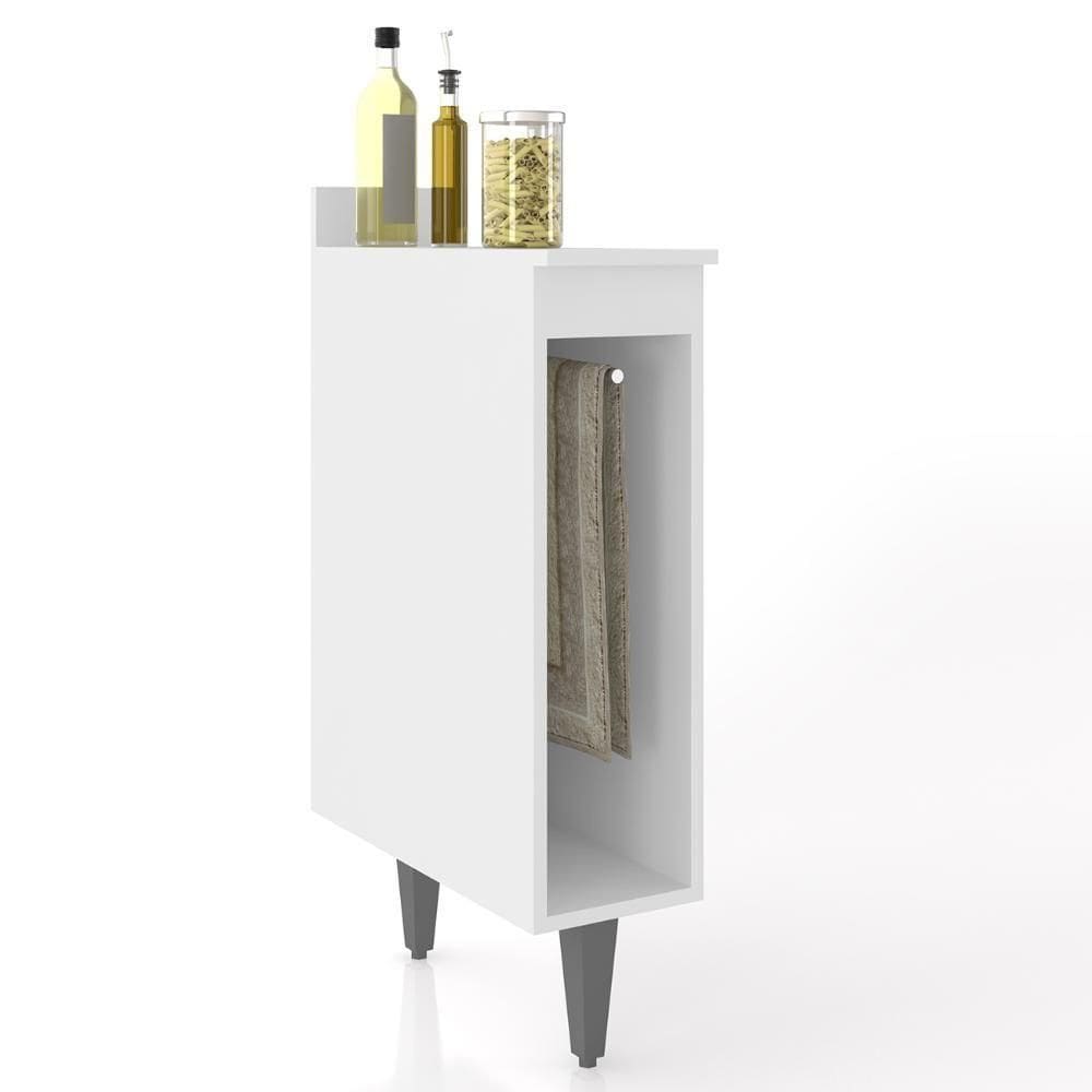 Balcão De Cozinha Porta Pano 20cm Pérola Z34 Branco - Mpozenato