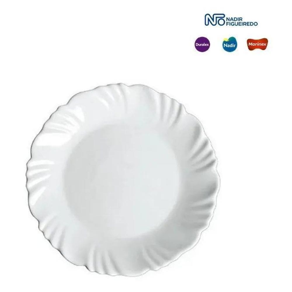 Kit 24 Pratos De Sobremesa Duralex Opaline Pétala - Nadir