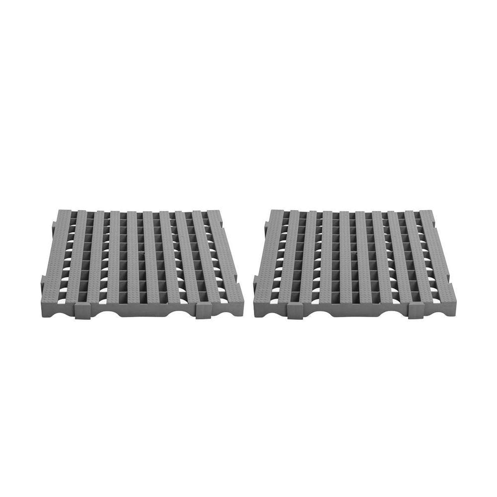 Kit - Estrado Plástico 2 Un 4,5X50X50 Cinza - Della Plast