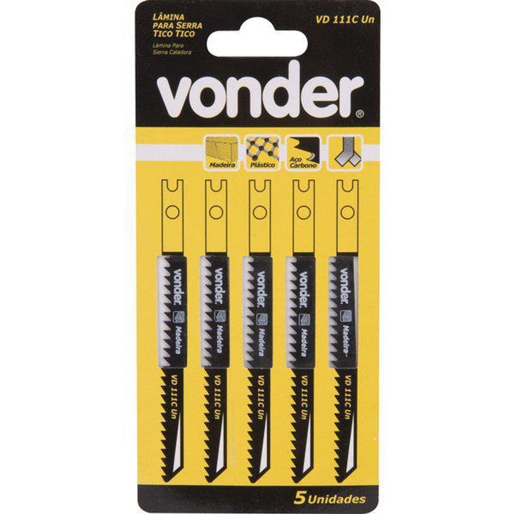 Kit 5 Lâmina Serra Tico Tico 111C Vonder