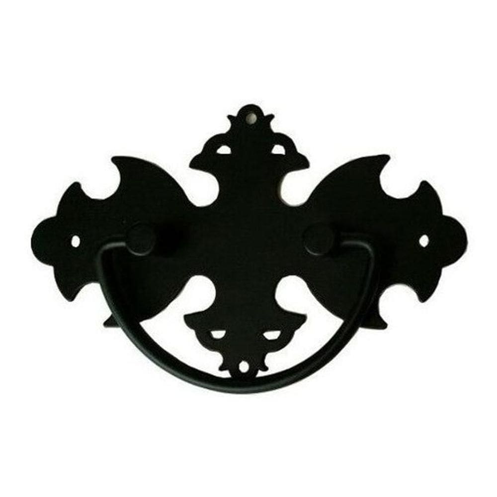 Kit 6 Puxadores Alça Medalhão Preto