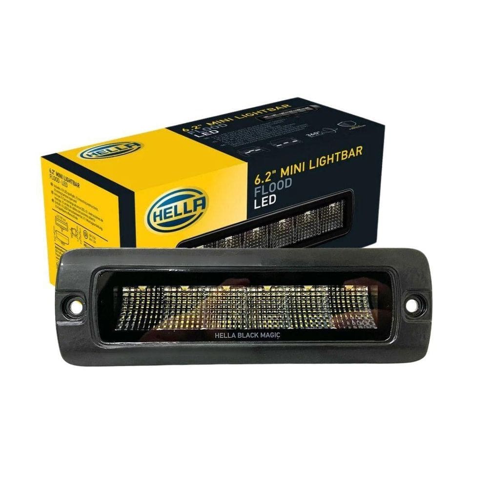 Mini Barra Led Farol Embutir Auxiliar Black Magic Hella