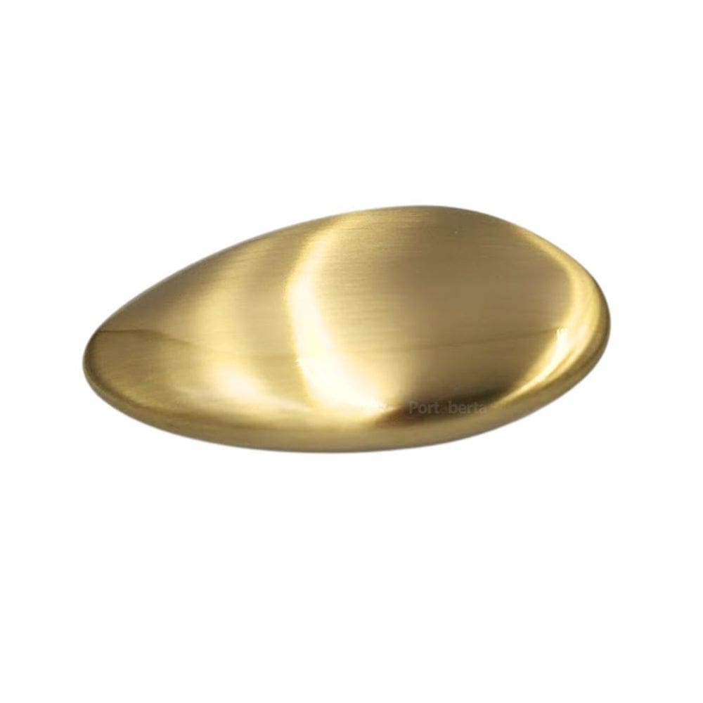 Puxador Seixo G 78Mm X 50Mm Gold Escovado  Dourado  Zen