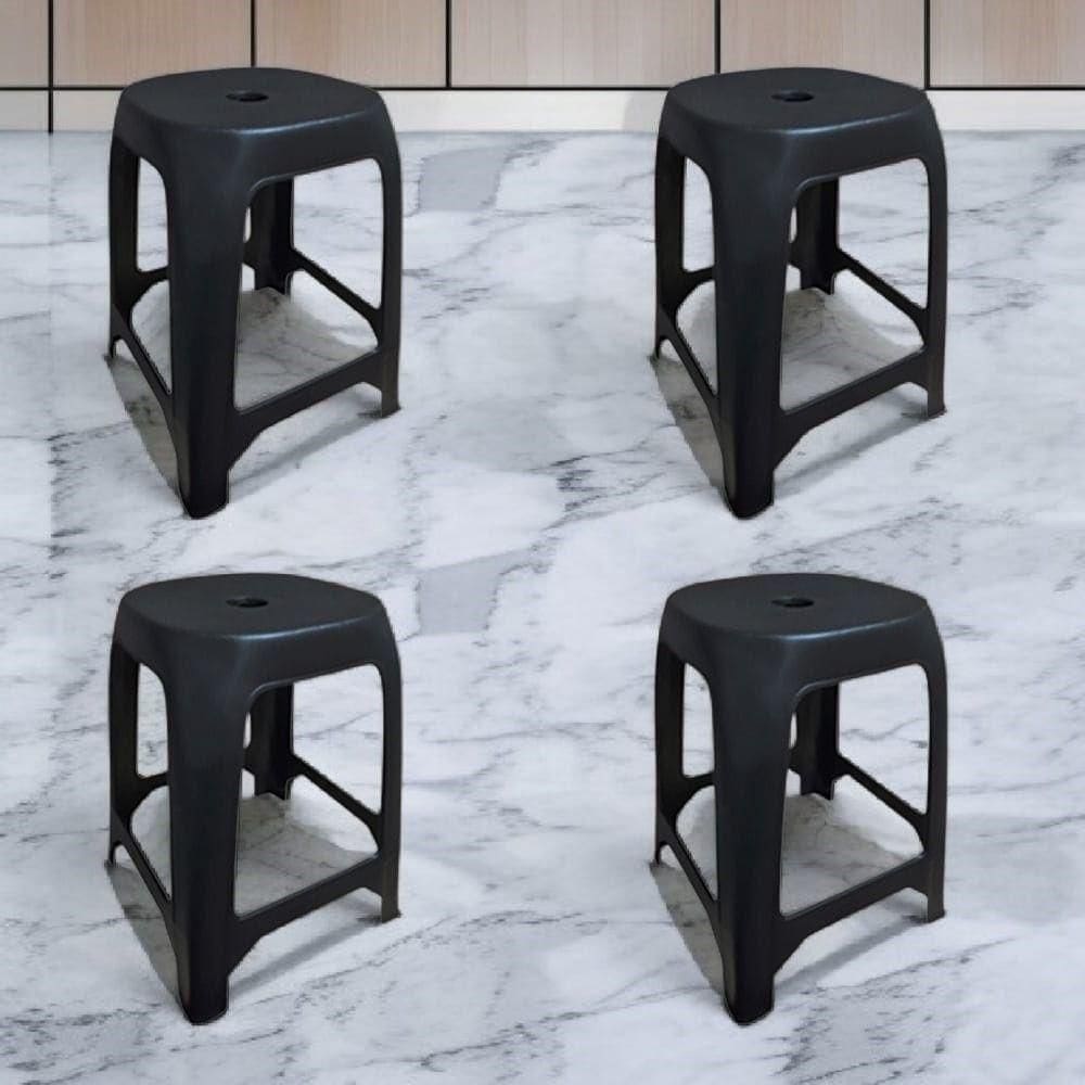 Kit 4 Bancos Resistentes Banquetas Com Cantos Arredondados