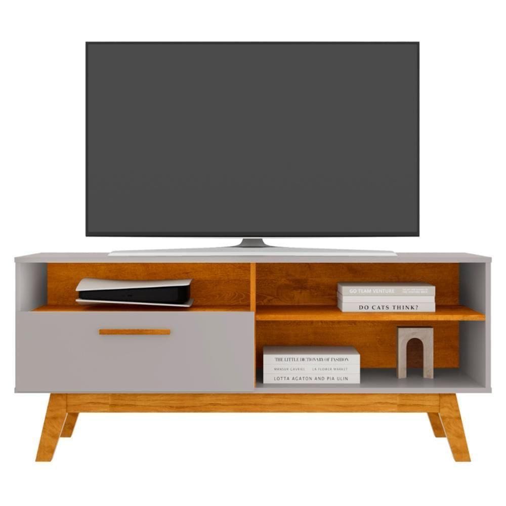 Rack Bancada Para 55 Pol 136cm Paládio Off/naturalle - Bechara