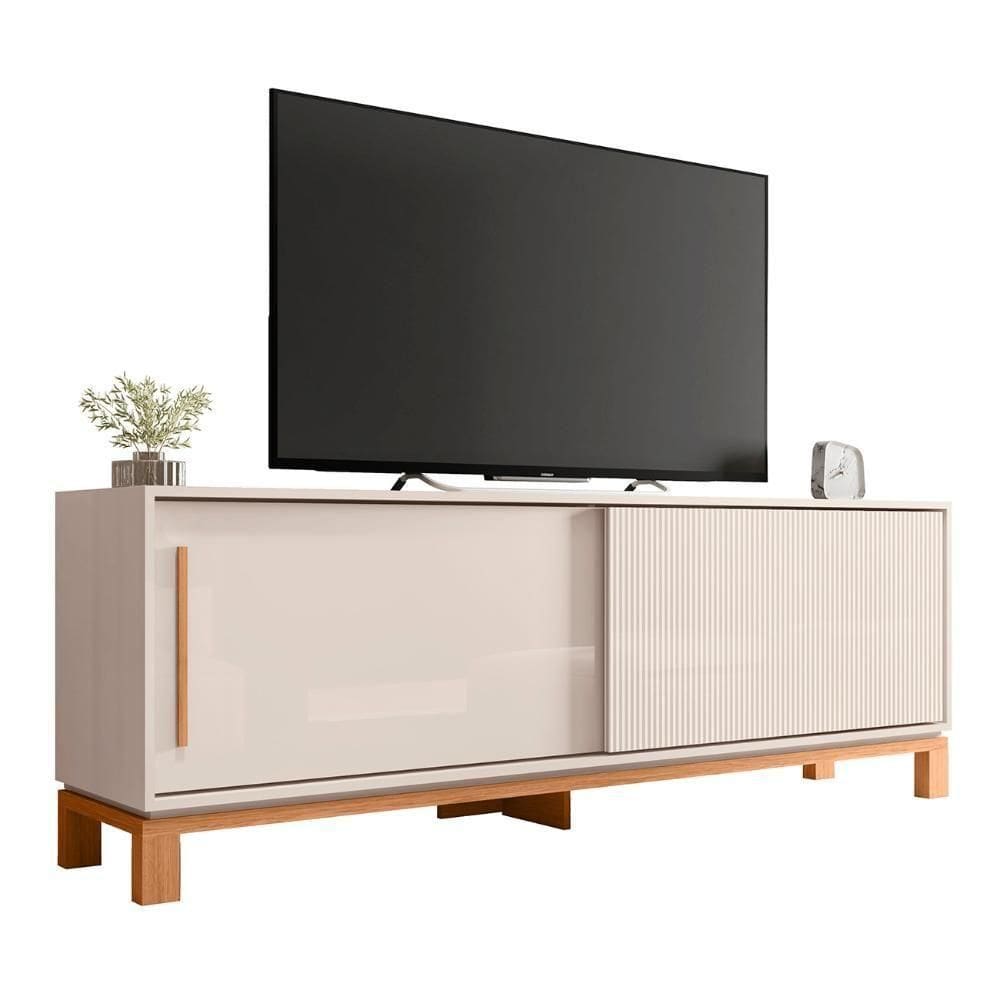Rack Bancada Para 65 Pol 180cm Lucca Off White/freijó C01 - Mpozenato