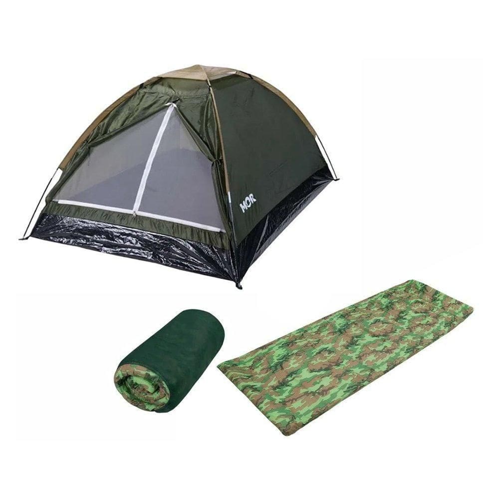 Barraca Camping Iglu 2 Pessoas Verde - Mor + Colchonete