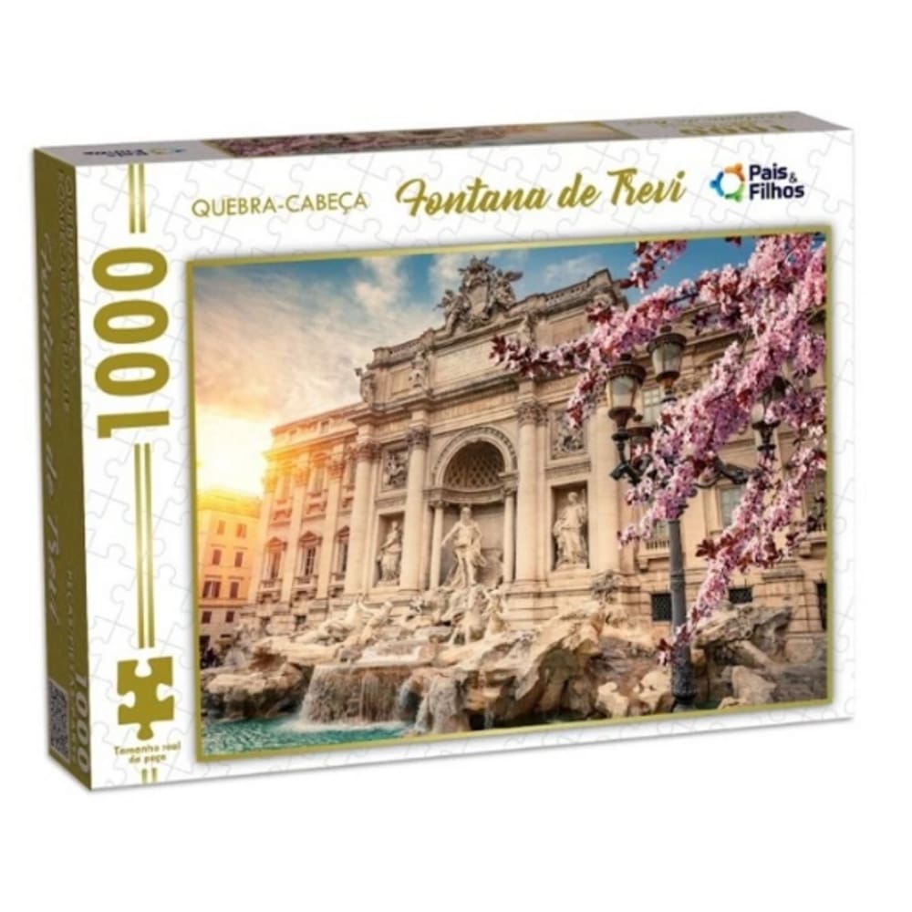 Quebra cabeça Fontana Di Trevi 1000 peças - Puzzle QC Pais e filhos