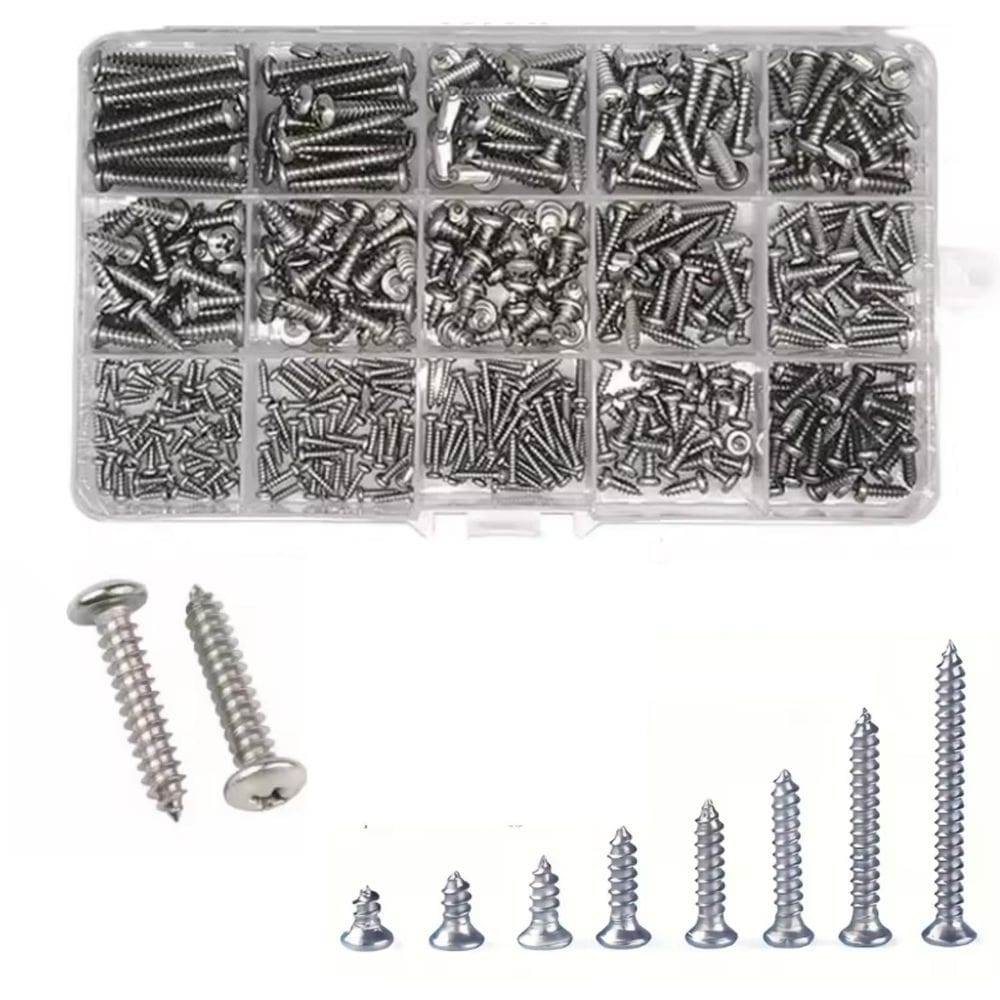 Kit 460 Parafusos Philips Autobrocantes Inox M2 / M3 / M4