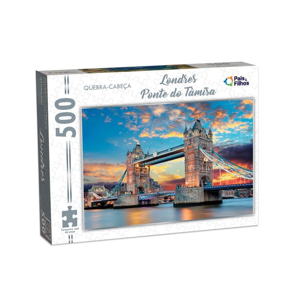 Quebra cabeça Londres Ponte do Rio Tamisa 500 peças - Puzzle Pais e filhos