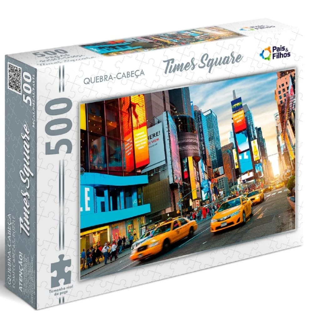 Quebra cabeça Times Square Nova Iorque 500 peças - Puzzle QC Pais e filhos