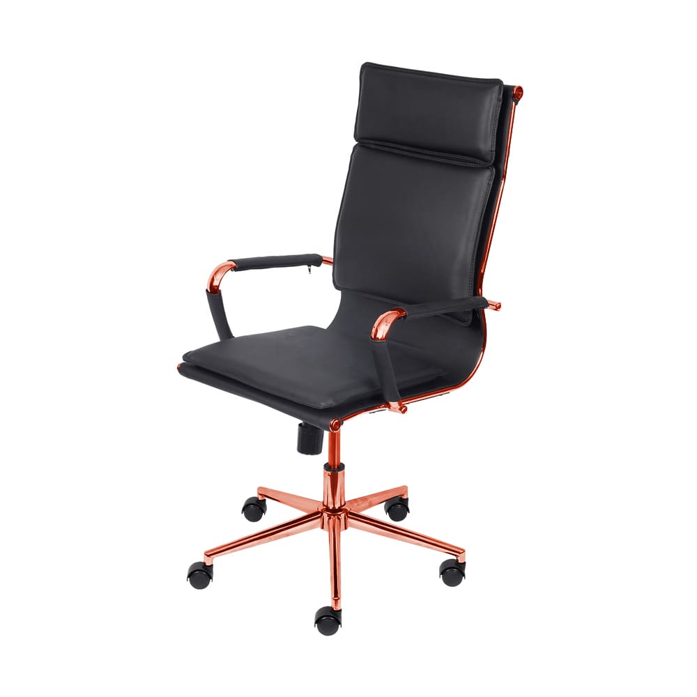 Cadeira De Escritório Giratoria Eames Soft Preta - Alta | Rosé