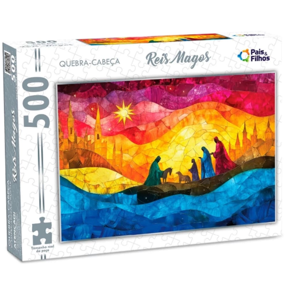 Quebra cabeça Reis Magos 500 peças - Puzzle QC Pais e filhos
