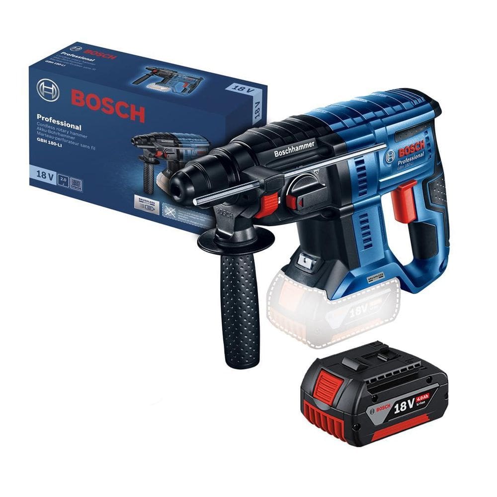 Martelete 18V Bosch Gbh180-Li Brush + 1 Bateria De 4,0Ah