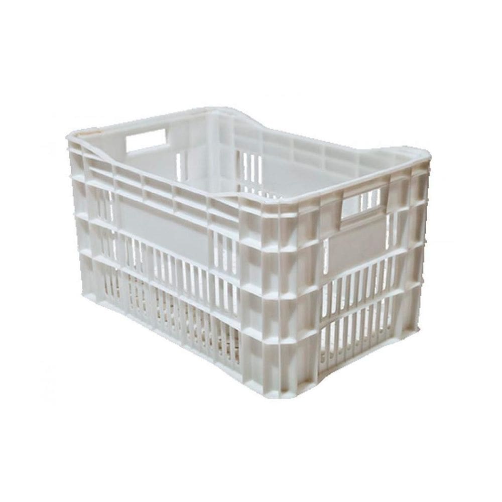 Caixa Plástica Vazada Hortifruti - Branco