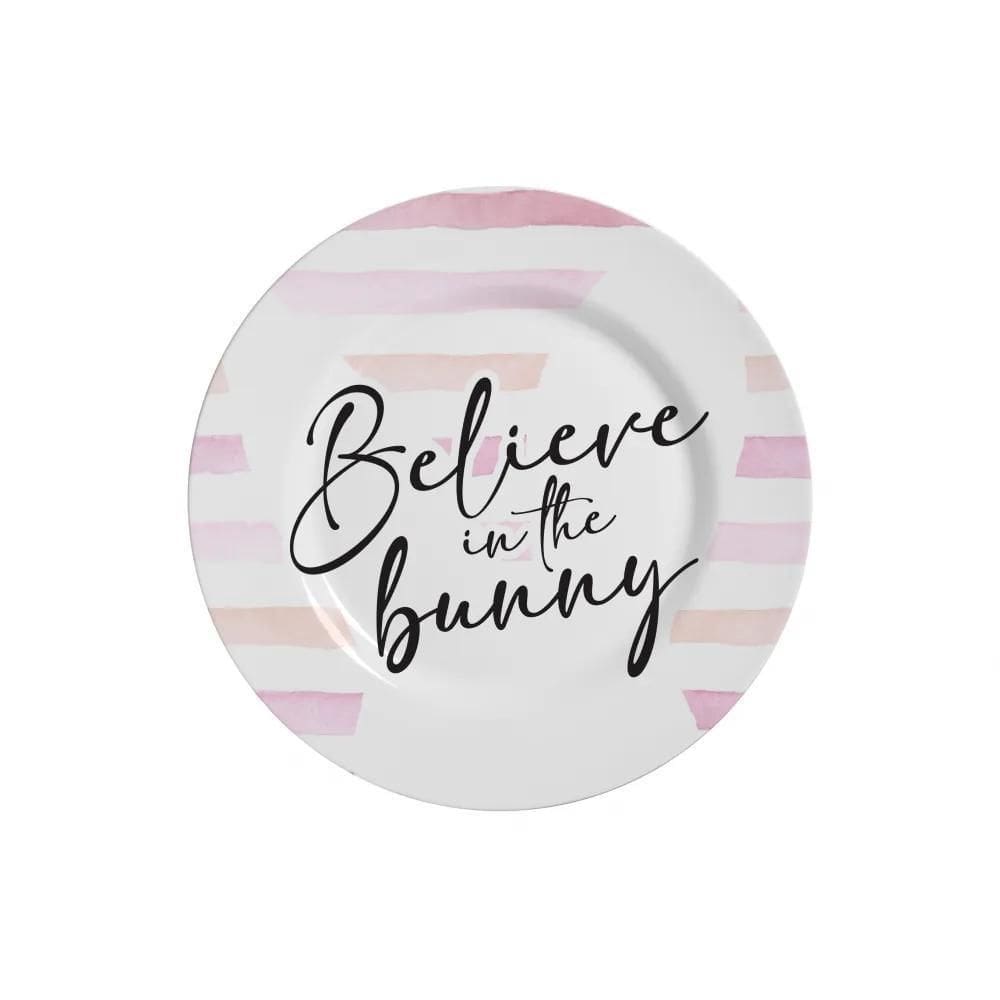 Conjunto 6 Pratos De Sobremesa Happy Easter C Pascoa 21Cm