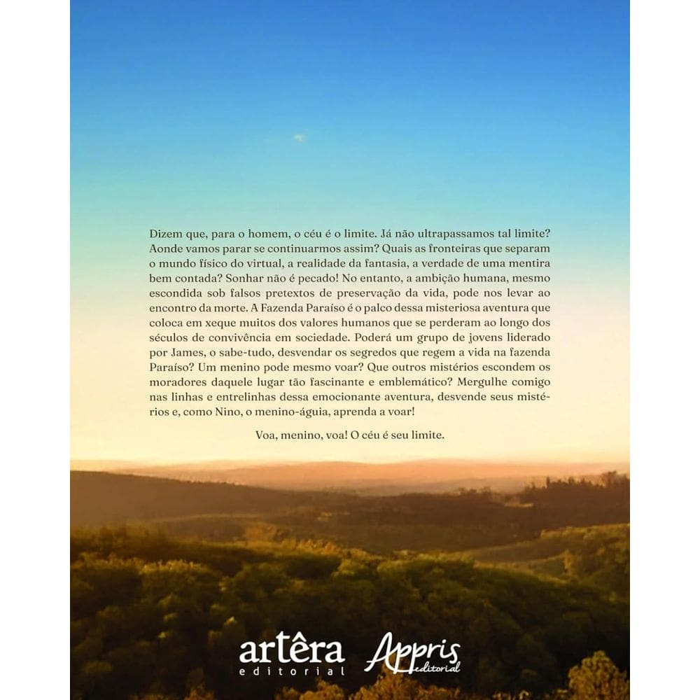O Menino que Queria Voar | Editora Artera | Livro Infantojuvenil