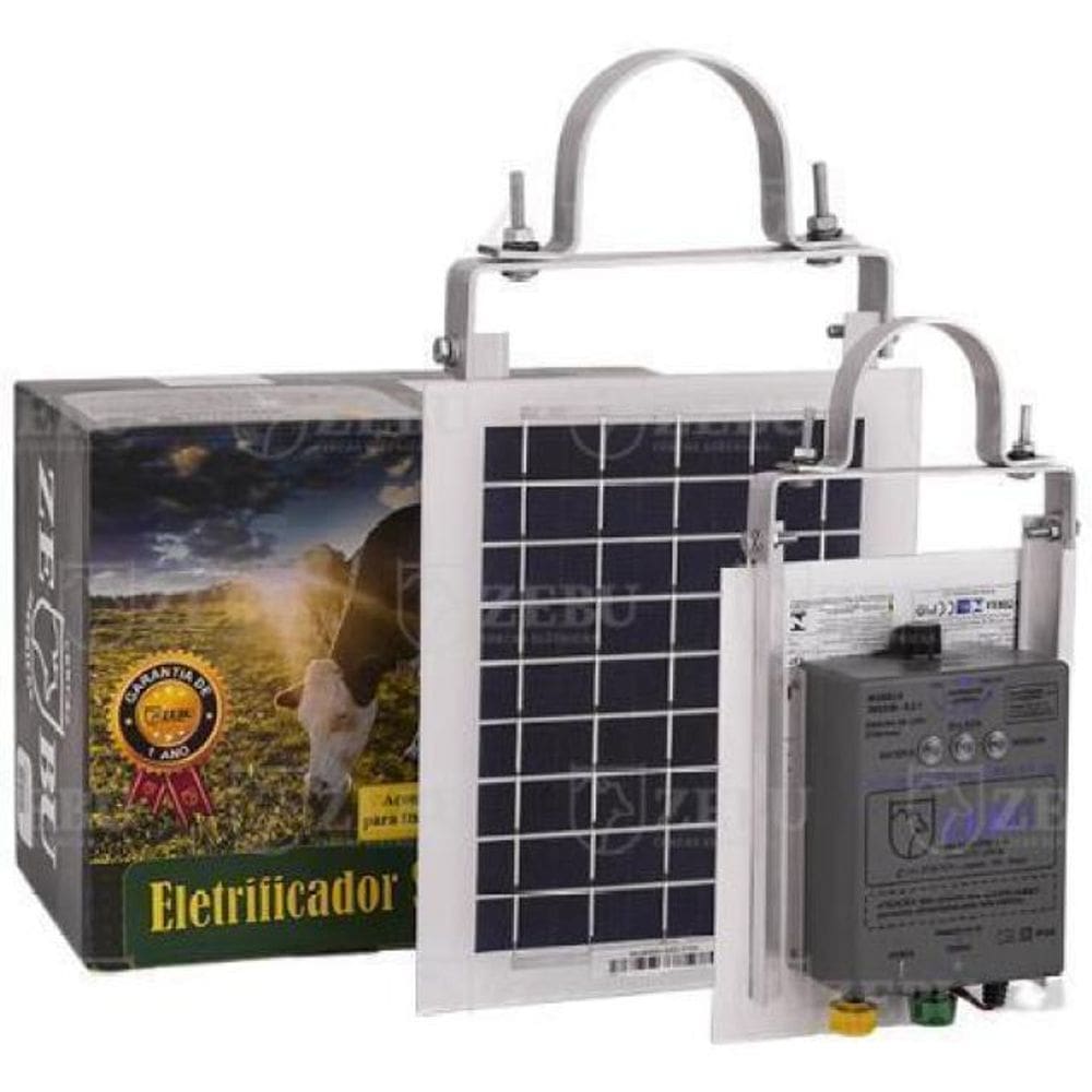 Eletrificador Choque Rural Solar 20Km Zebu 0,12 J Liberados