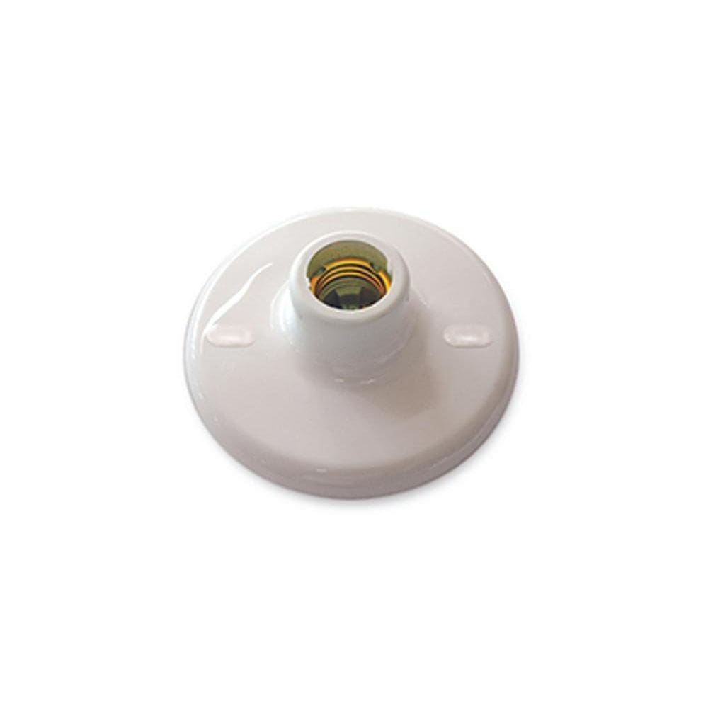 Kit 15 Plafonier Plafon E27 Porcelana 100W Bivolt Branco