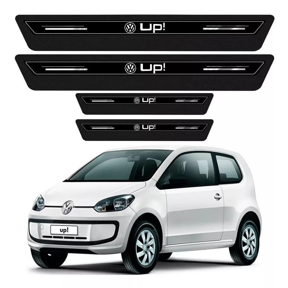 Soleira De Porta Up Preto Platinum 8 Peças