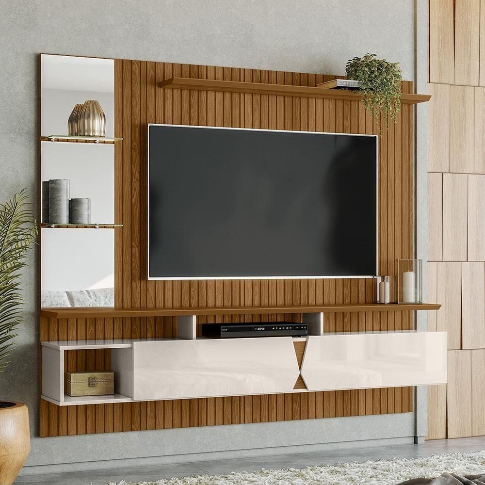 Painel Intense Para Até 55`` - Lukaliam Móveis Freijó - Off White