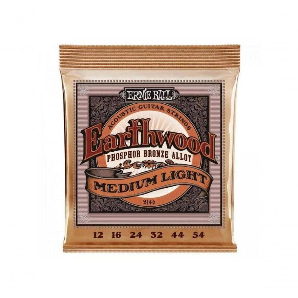 Encordoamento Para Violão Aço .012 Médio Leve Earthwood...