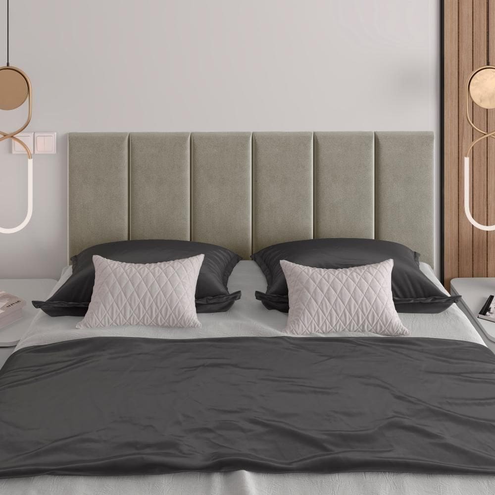 Cabeceira Almofadada Queen 160 Cm Paris - Suspensa Suede Mdf Pérola - Movelove