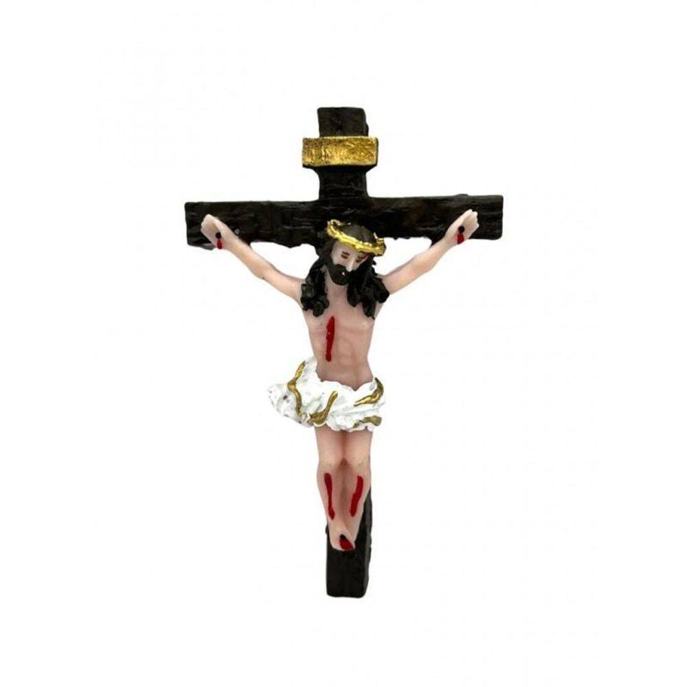 Crucifixo Decorativo De Parede 11 Cm Em Resina