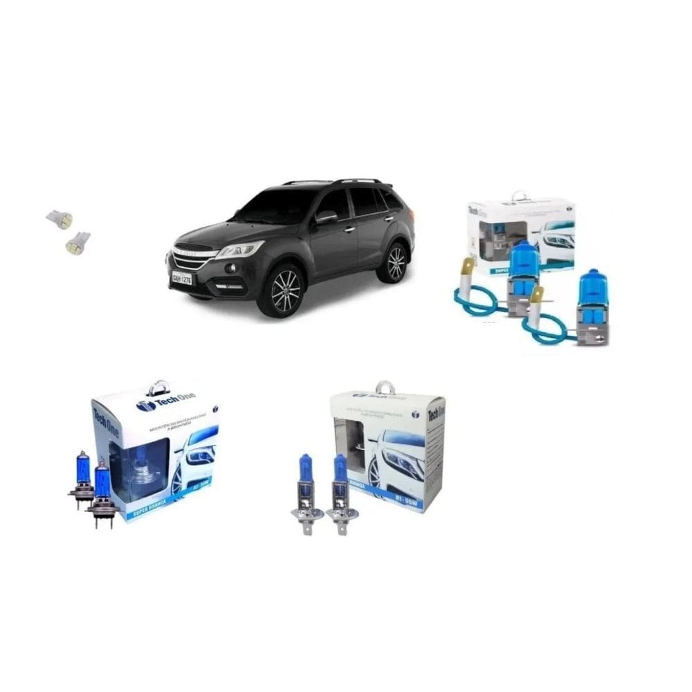 Farol Lifan X60 2013/17 Lâmpadas 8500K Tech One