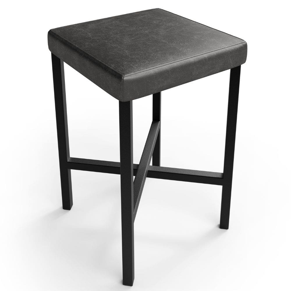 Banqueta Baixa Bar Cozinha Sala De Jantar Preto Stella L02 Couríssimo Preto - Lyam Decor