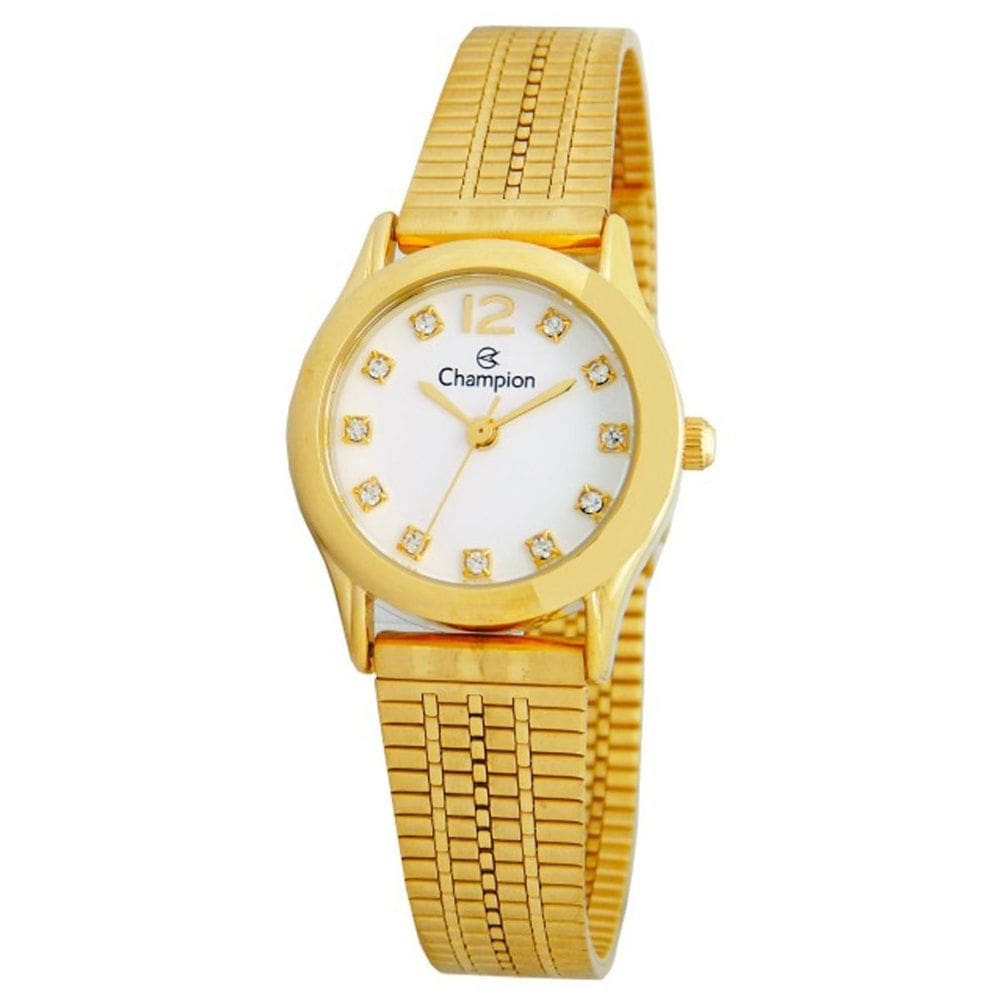 Relógio CHAMPION feminino dourado branco CF24046H