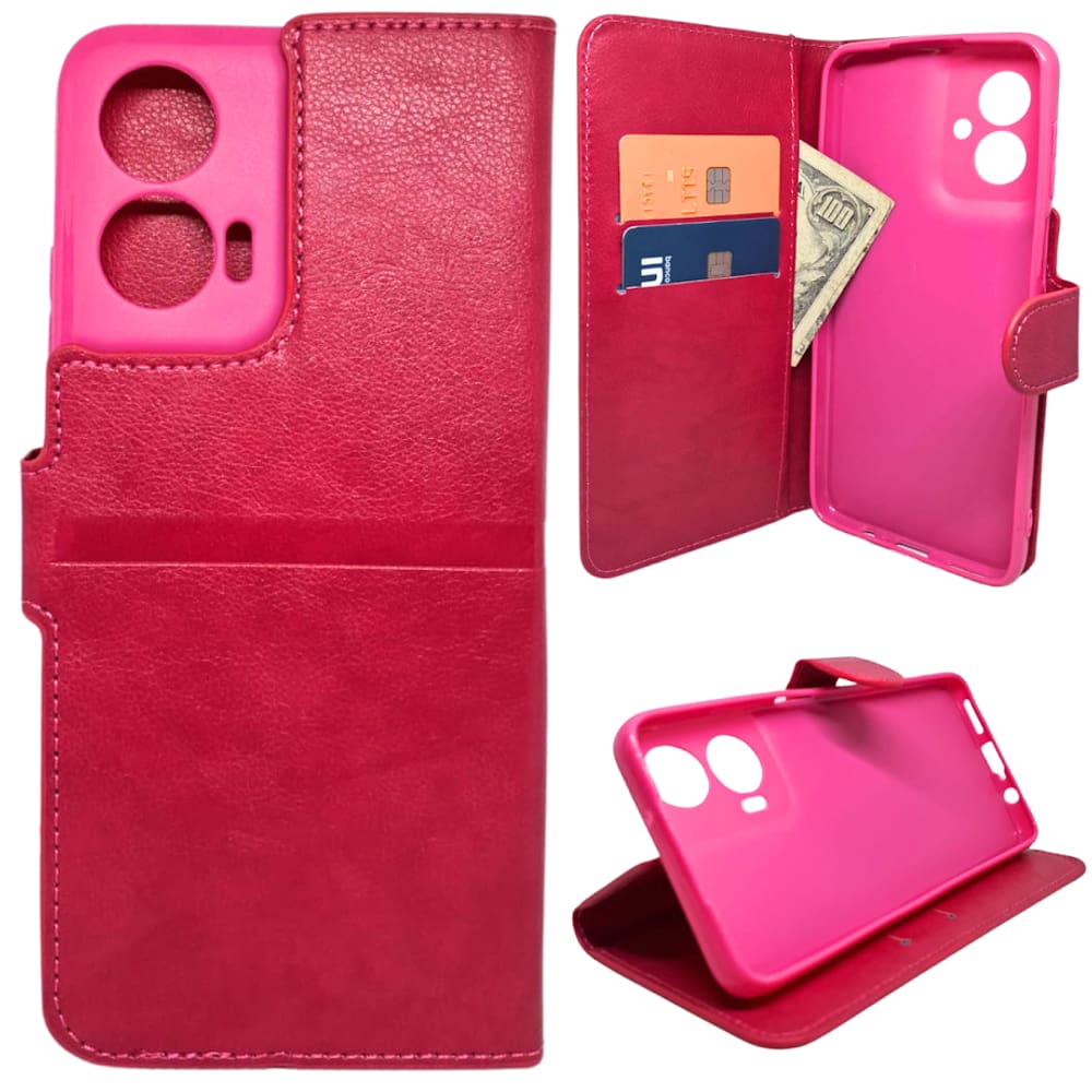 Kit Capa Carteira Compatível c/ Motorola G35 + Película 3D