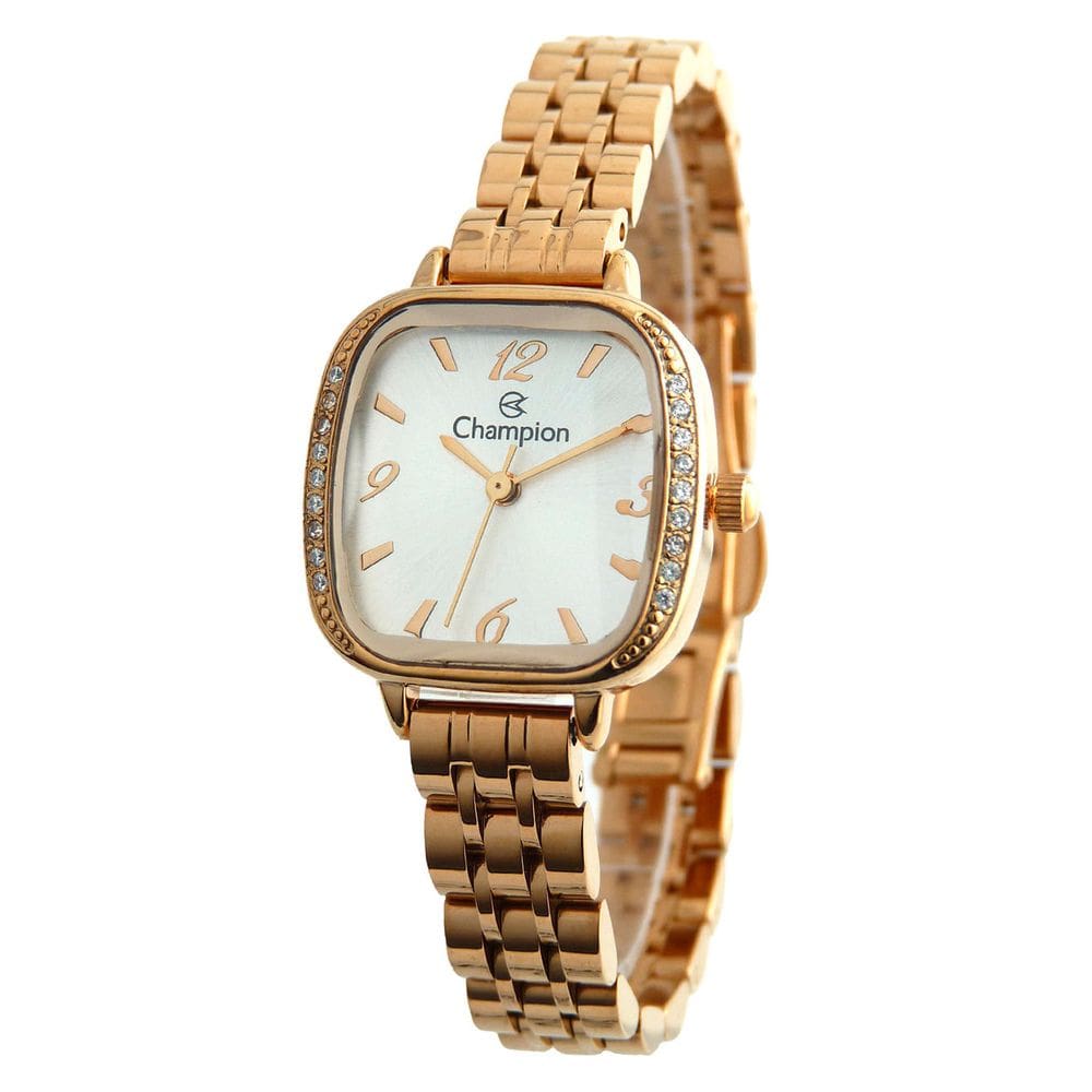 Relógio CHAMPION feminino rosê retangular CF25116Z