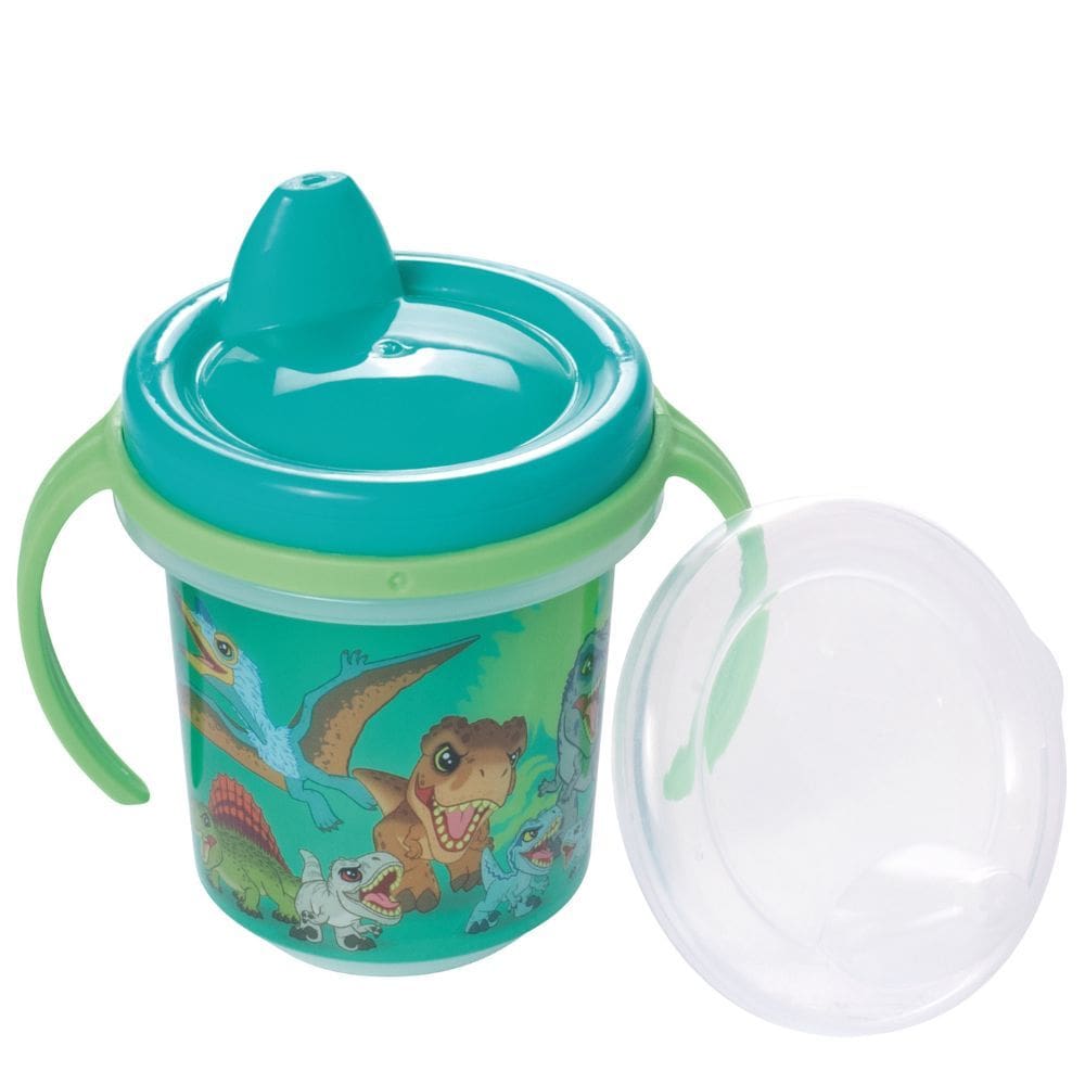 Caneca infantil com bico e tampa 330ml Jurassic Baby  Plasutil ref.17727