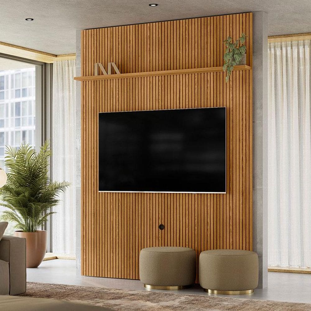 Painel Piso Teto New Interlagos Ambiente Cumaru - Madetec