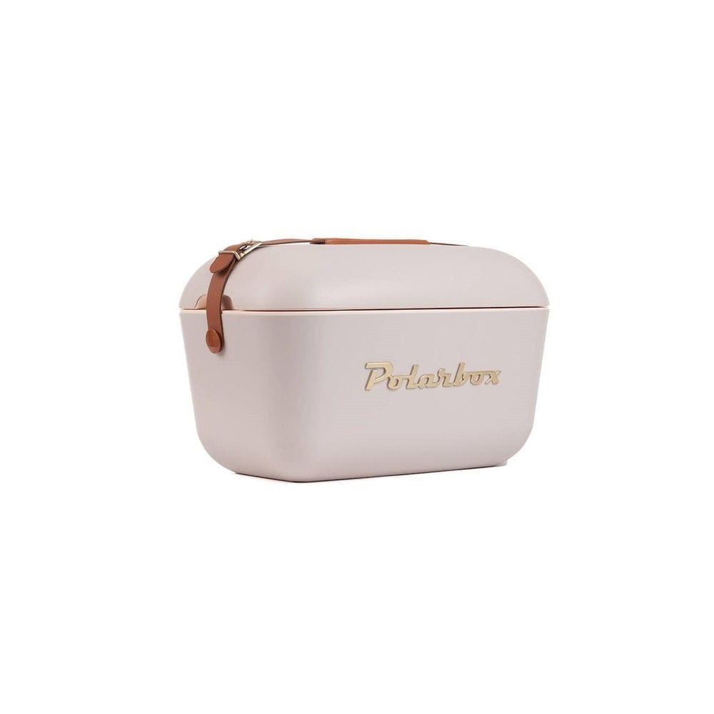 Bolsa Térmica Coole Retrô Com Alça Em Couro 12 Litros Pérola