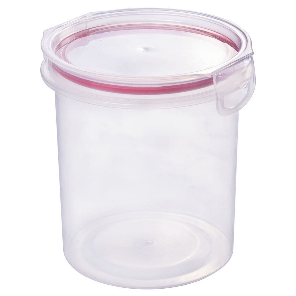 Porta mantimentos Hermético Redondo Trava Mais 1,2 litros vermelho Plasutil ref.14339