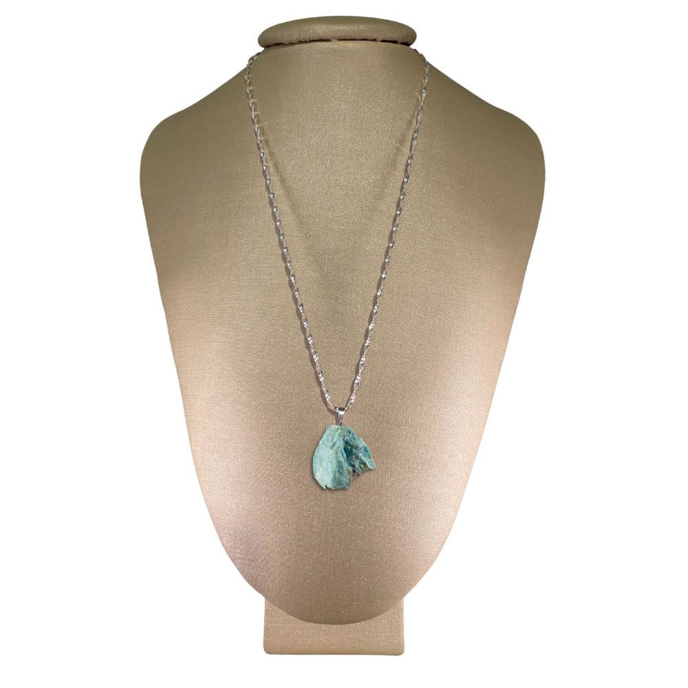 Colar Prata 925 Hélice Turquesa Bruta - Ponte Vecchio Joias