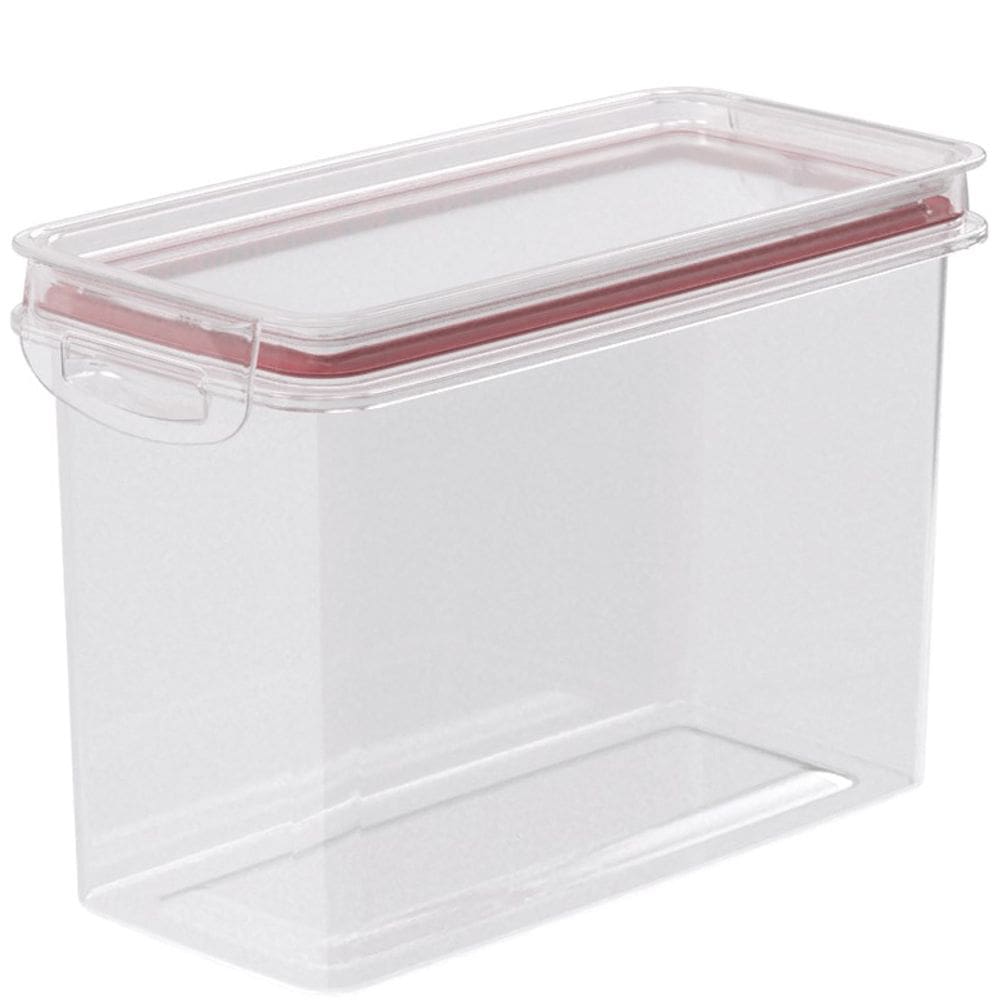 Porta mantimentos hermético Trava Mais 1,9 litros vermelho Plasutil ref. 9934