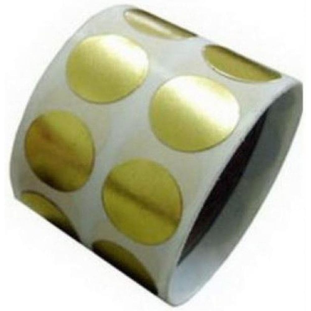 Etiqueta Bolinha Dourada 1 Cm Com 1000 Unid