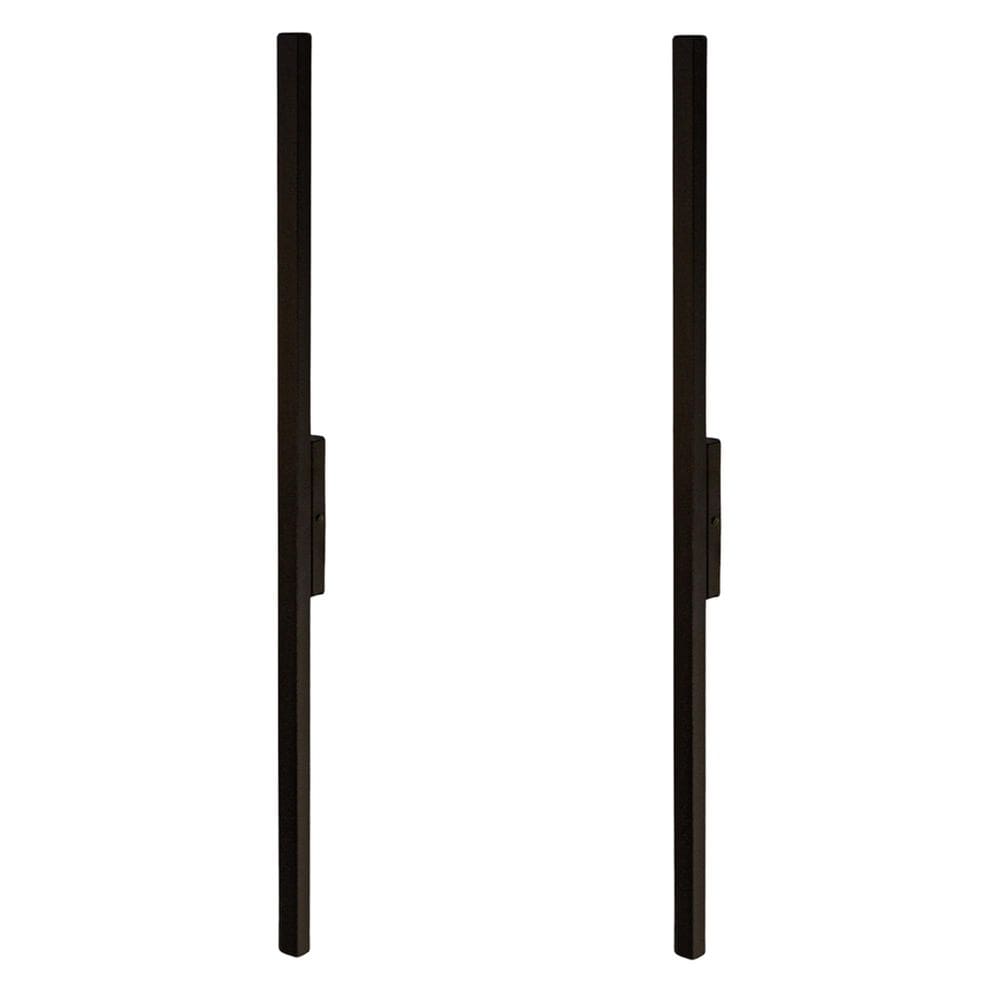 Kit 2 Arandela Luminária Parede Linear Led 127V 60Cm Preto