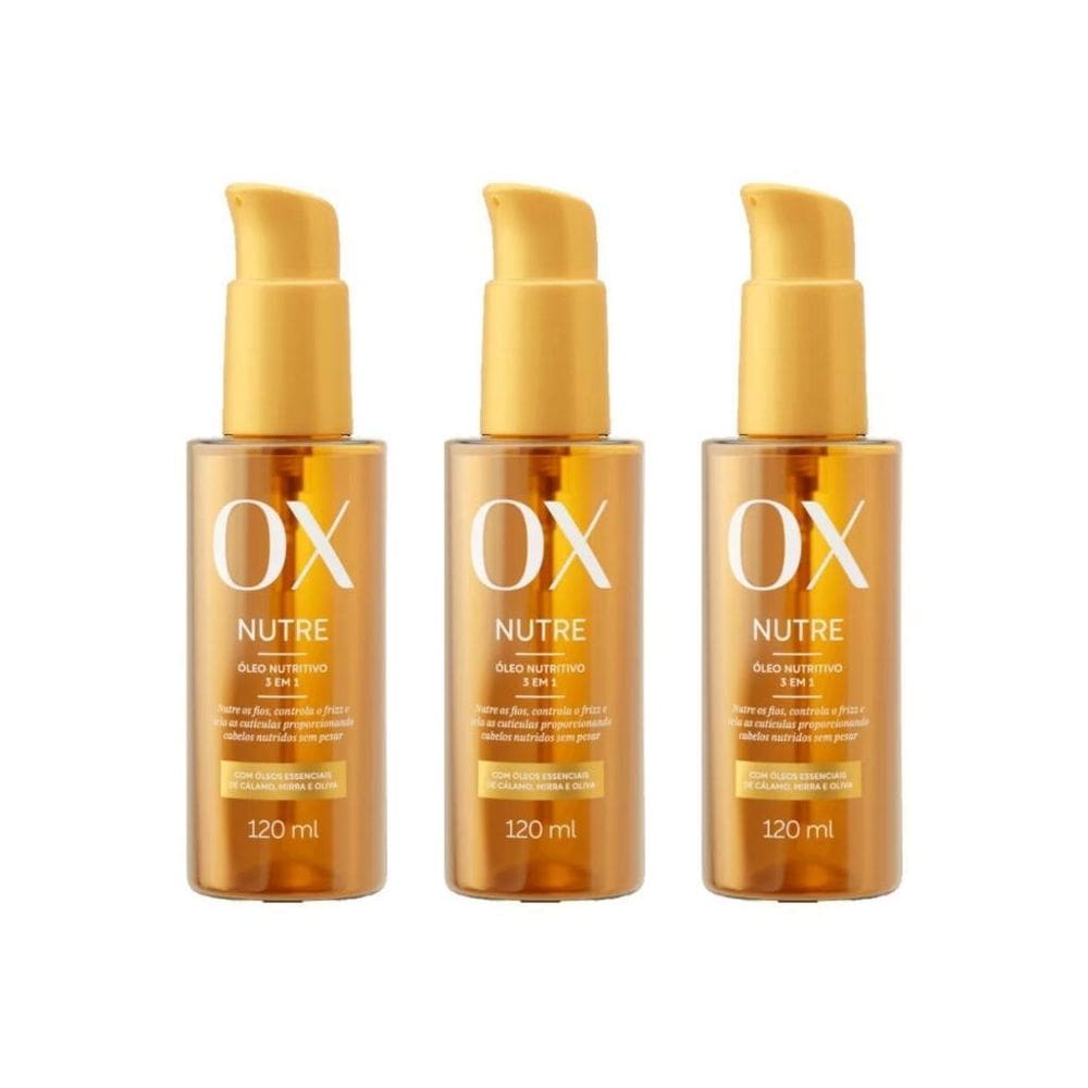 Oleo Capilar Ox 120Ml Nutre - Kit Com 3Un