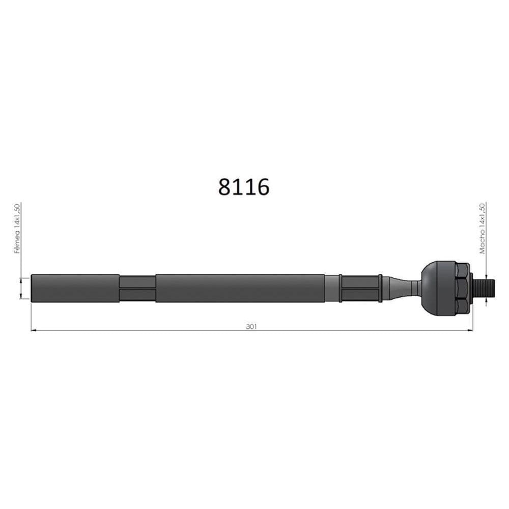 Barra Axial Hoggar 2010 A 2014 206 Sw