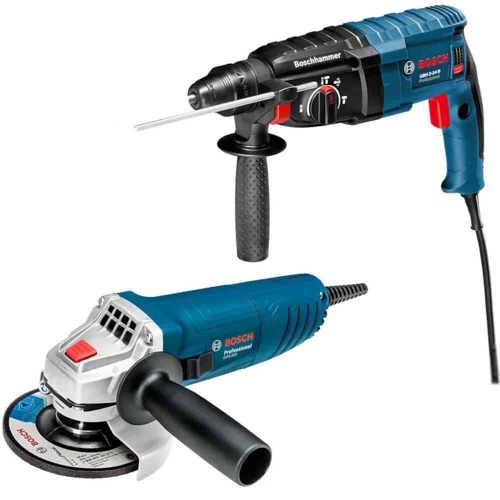 Martelete Gbh 2-24D Com Esmirilhadeira 4.1/2Pol Gws850 Bosch