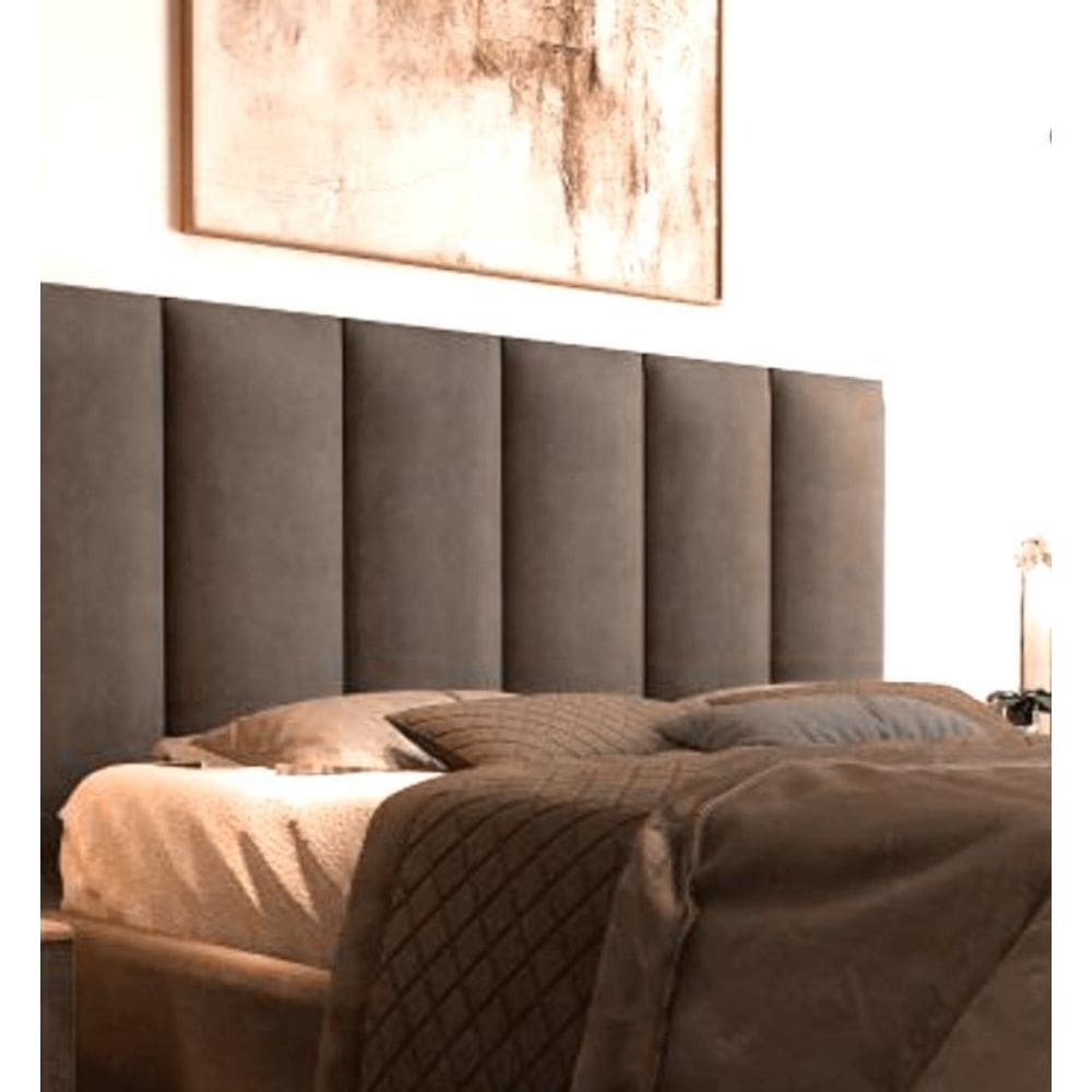 Cabeceira Casal sintético Marrom Modular Luxo Cama Box Casal