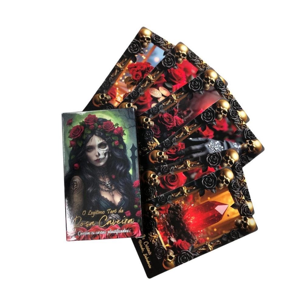 O Tarô Da Rosa Caveira 36 Cartas Plastif E Manual