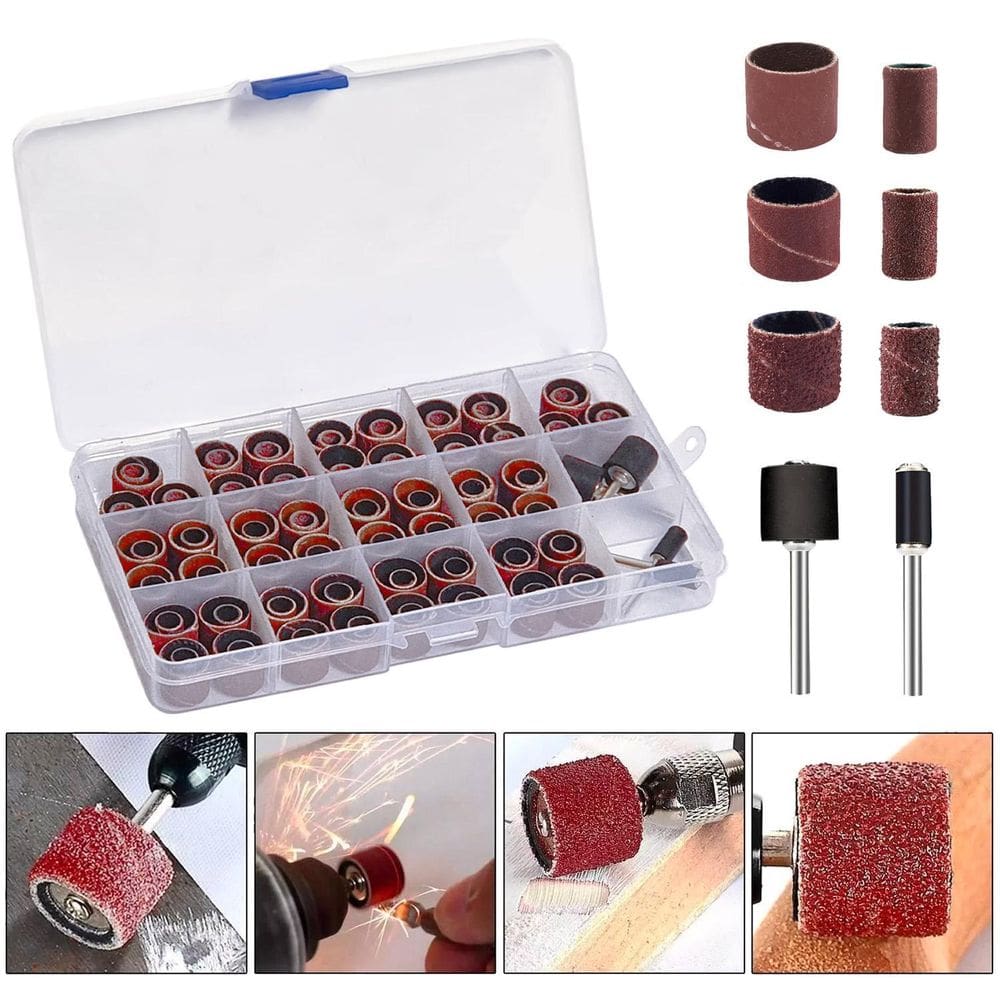 Kit 104 Tubo Cinta De Lixa Micro Retíficas G60 G120 E G320